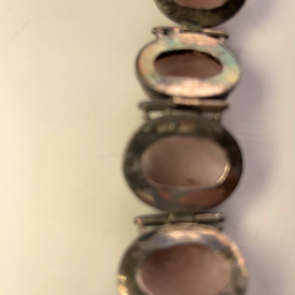 Handmade, Rose Quartz- Faceted, Cushioned withSterling 8”Adjustable Bracelet EUC - Picture 4 of 9